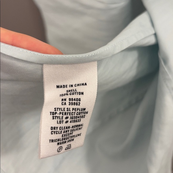 Theory - Cotton Peplum Blouse - Picture 7 of 7